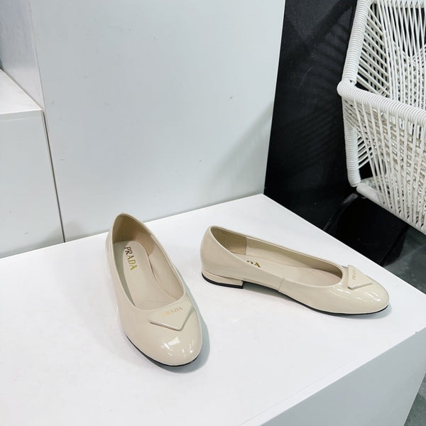 BALLERINE PRA BASIC VERNICE IN PELLE DI VITELLO BIANCO CREMA