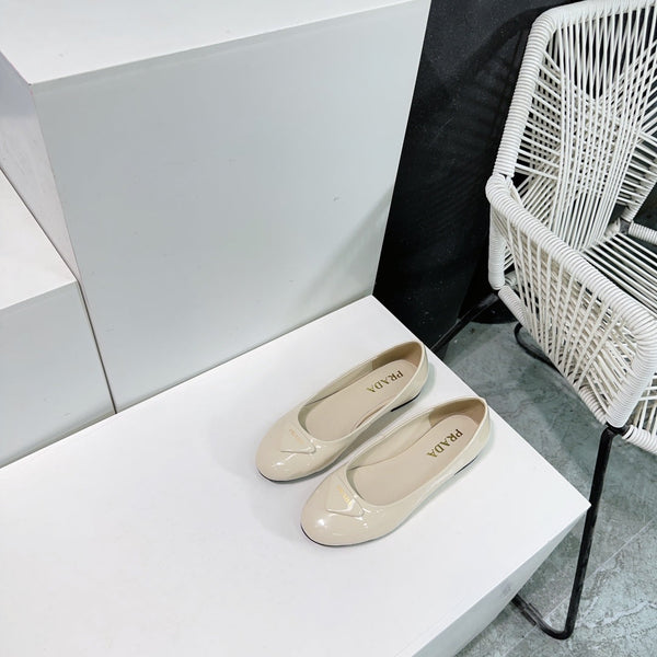 BALLERINE PRA BASIC VERNICE IN PELLE DI VITELLO BIANCO CREMA