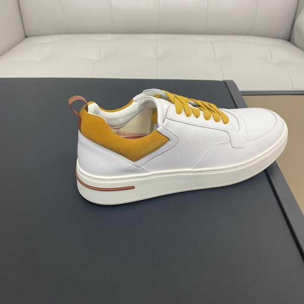 LP NEWPORT WALK SNEAKERS IN PELLE DI VITELLO BIANCA E GIALLA