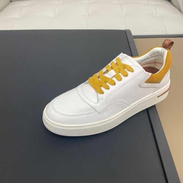 LP NEWPORT WALK SNEAKERS IN PELLE DI VITELLO BIANCA E GIALLA