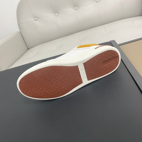 LP NEWPORT WALK SNEAKERS IN PELLE DI VITELLO BIANCA E GIALLA