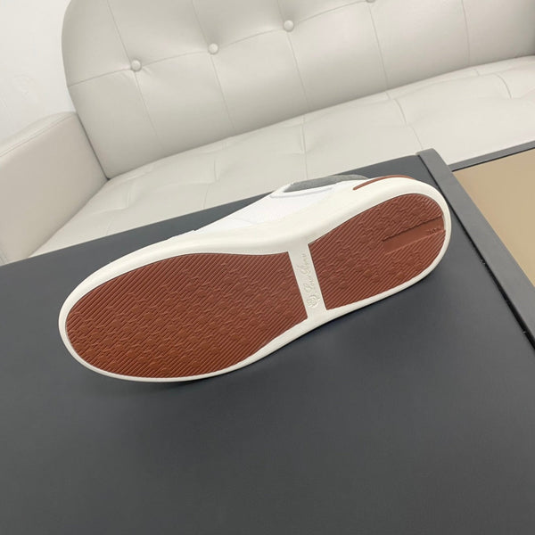 LP NEWPORT WALK SNEAKERS IN PELLE DI VITELLO BIANCA E GRIGIA