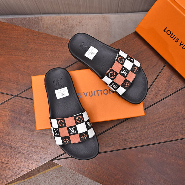 LV MULE SANDAL COLORFUL DAMIER CALFSKIN