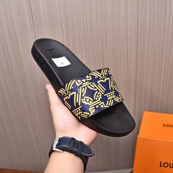 LV MULE SANDAL YELLOW MIX PURPLE CALFSKIN