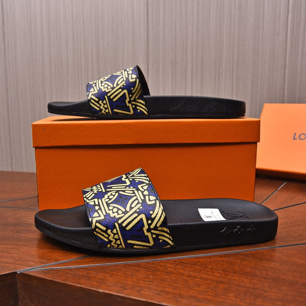LV MULE SANDAL YELLOW MIX PURPLE CALFSKIN