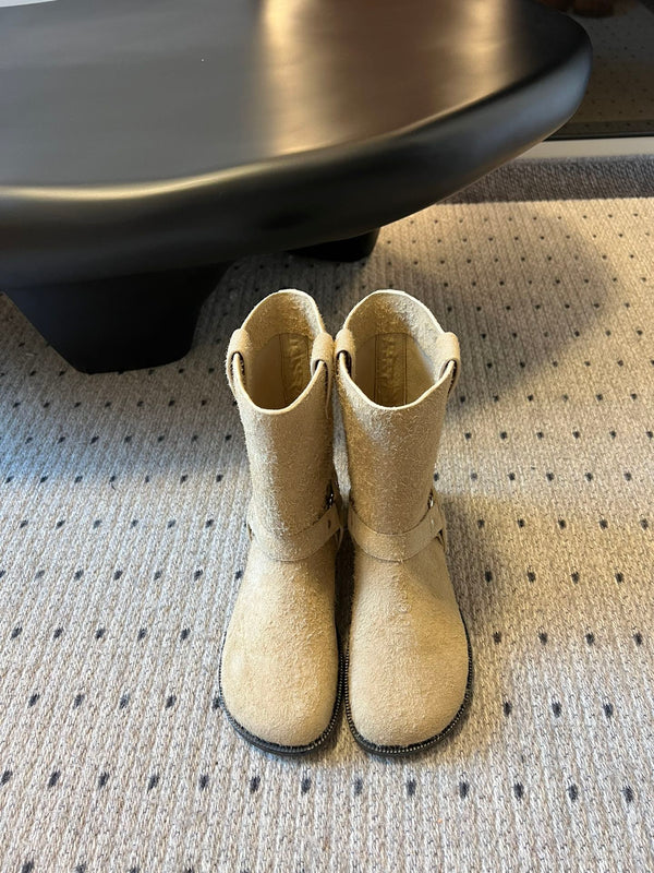 Loewe knight boots beige suede cowhide 478449