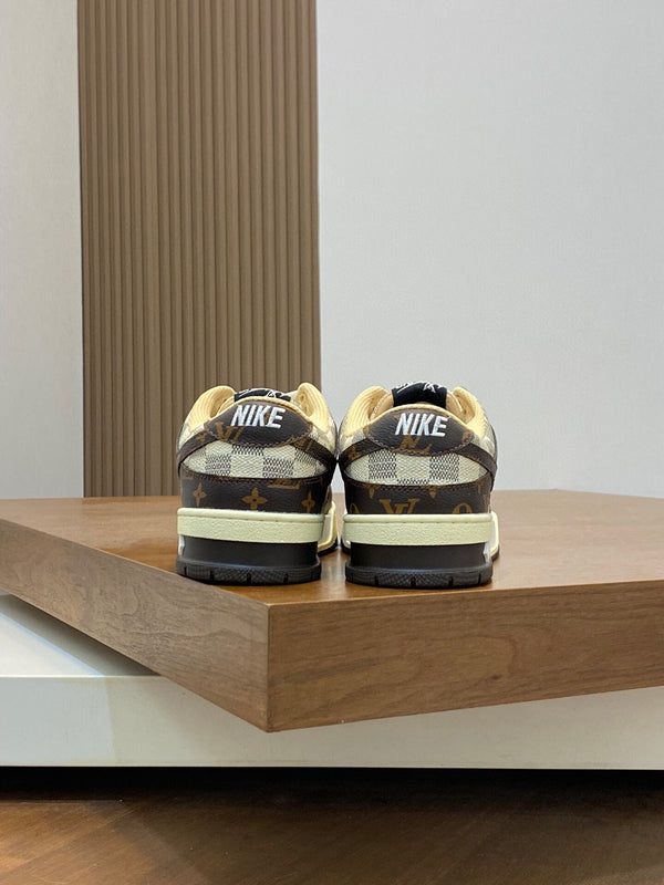 AIR TRAINER IN BROWN DAMIER CALFSKIN