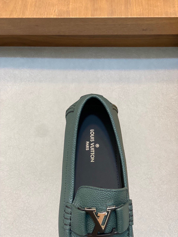 LV LOAFER IN GREEN FOREST WRINKLE CALFSKIN