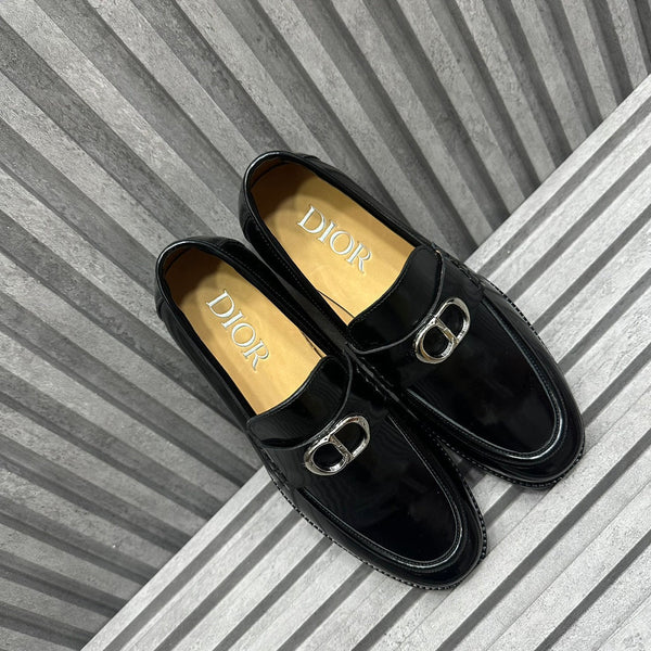 CD SYMBOL GRANVILLE LOAFER GLOSSY BLACK CALFSKIN