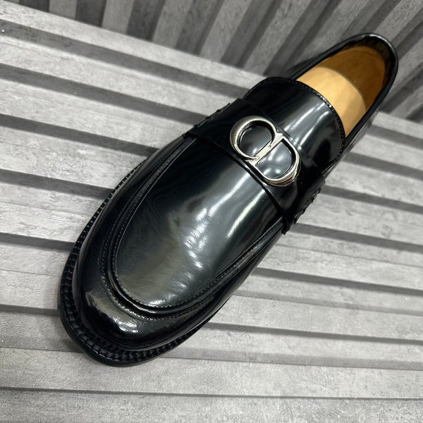 CD SYMBOL GRANVILLE LOAFER GLOSSY BLACK CALFSKIN