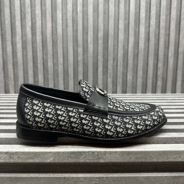 CD SYMBOL GRANVILLE LOAFER BLACK MONOGRAM JACQUARD