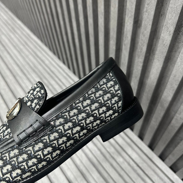 CD SYMBOL GRANVILLE LOAFER BLACK MONOGRAM JACQUARD