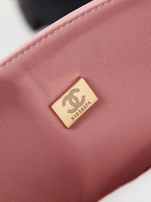 24b medium flap bag 25cm pink lambskin silver purple diamond