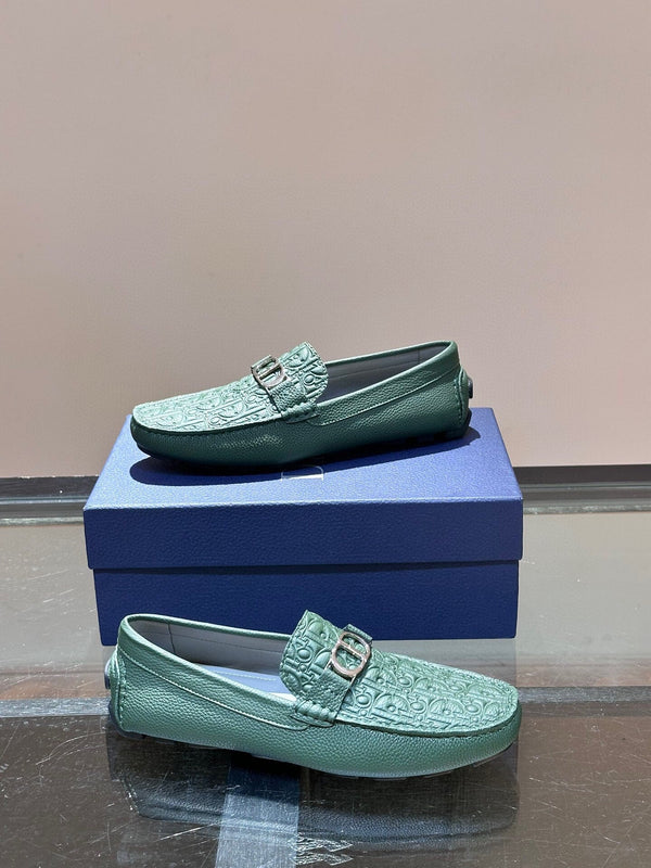 CD ODÉON LOAFER DARK GREEN CALFSKIN