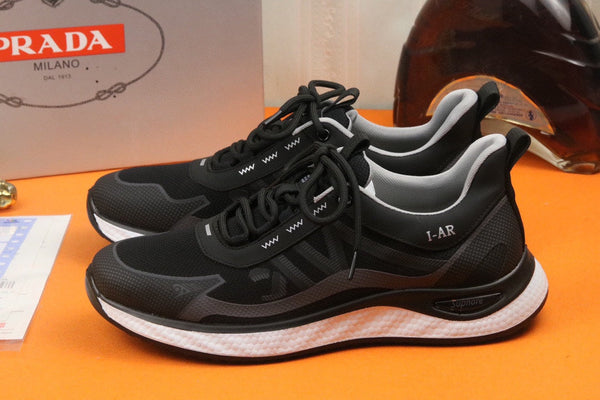 PRA SNEAKER IN BLACK BREATHABLE KNIT FABRIC