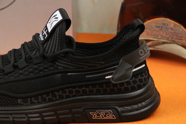 PRA SNEAKER IN BLACK BREATHABLE FLYKNIT STRETCH FABRIC