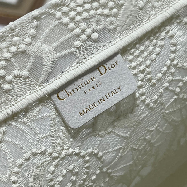 CD Mesh White Book Tote 42cm Bag Canvas 336561