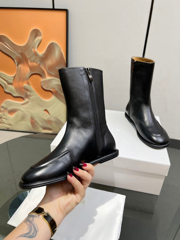 The Row Canal Boots Black Cowhide 455039