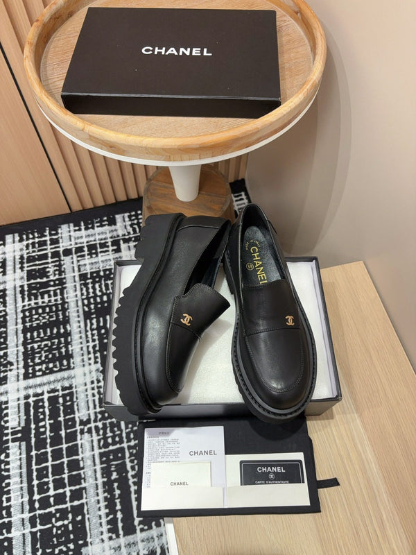 Mocassini CC in pelle di vitello nera