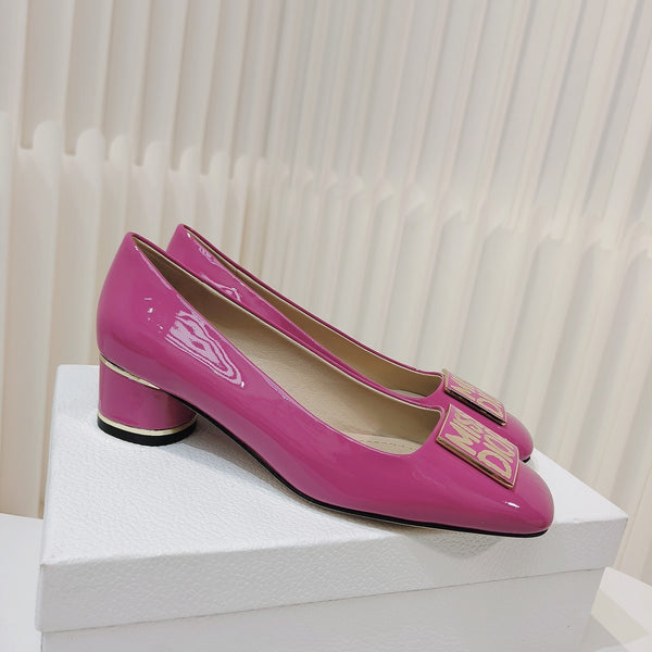 Miss Dior Pump 40mm in pelle di vacchetta rosa intenso 111366