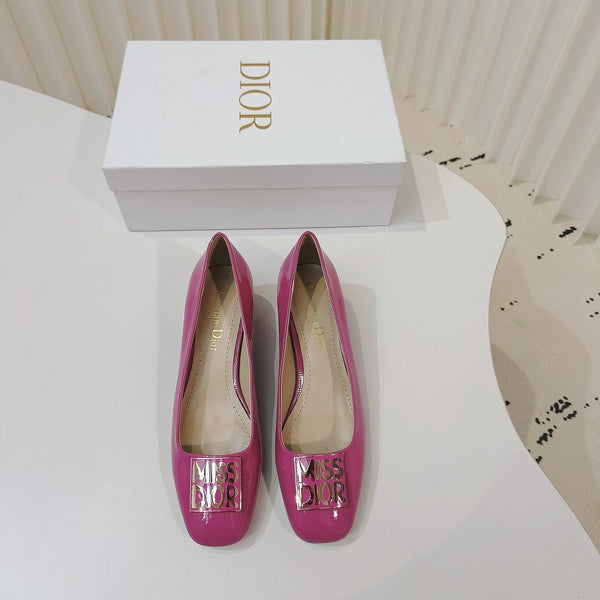 Miss Dior Pump 40mm in pelle di vacchetta rosa intenso 111366