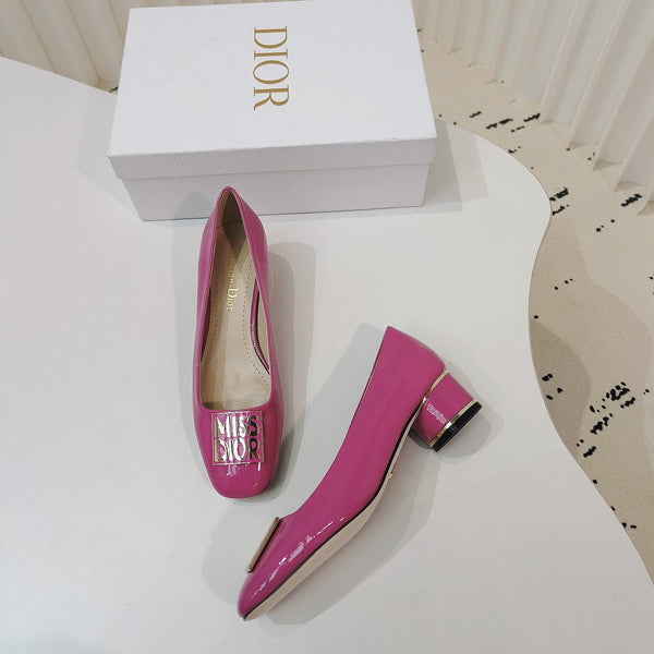 Miss Dior Pump 40mm in pelle di vacchetta rosa intenso 111366