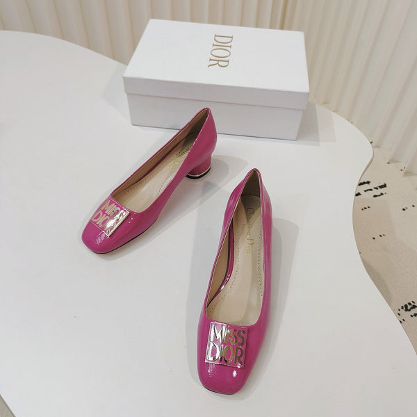 Miss Dior Pump 40mm in pelle di vacchetta rosa intenso 111366