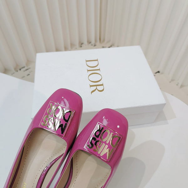 Miss Dior Pump 40mm in pelle di vacchetta rosa intenso 111366
