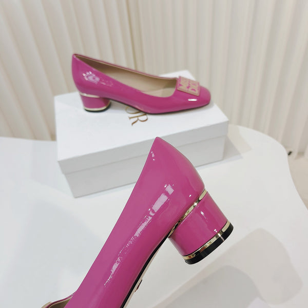 Miss Dior Pump 40mm in pelle di vacchetta rosa intenso 111366