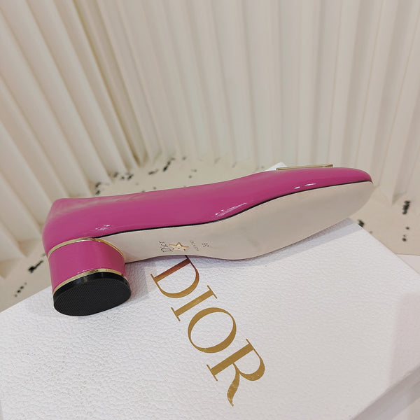 Miss Dior Pump 40mm in pelle di vacchetta rosa intenso 111366