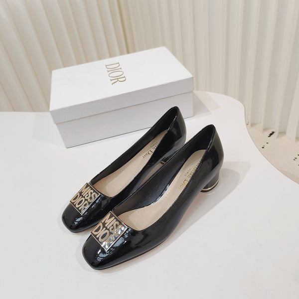 Miss Dior Pump 40mm In Glossy Black Cowhide 111368