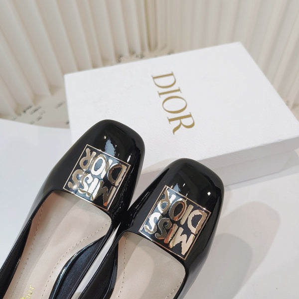 Miss Dior Pump 40mm In Glossy Black Cowhide 111368