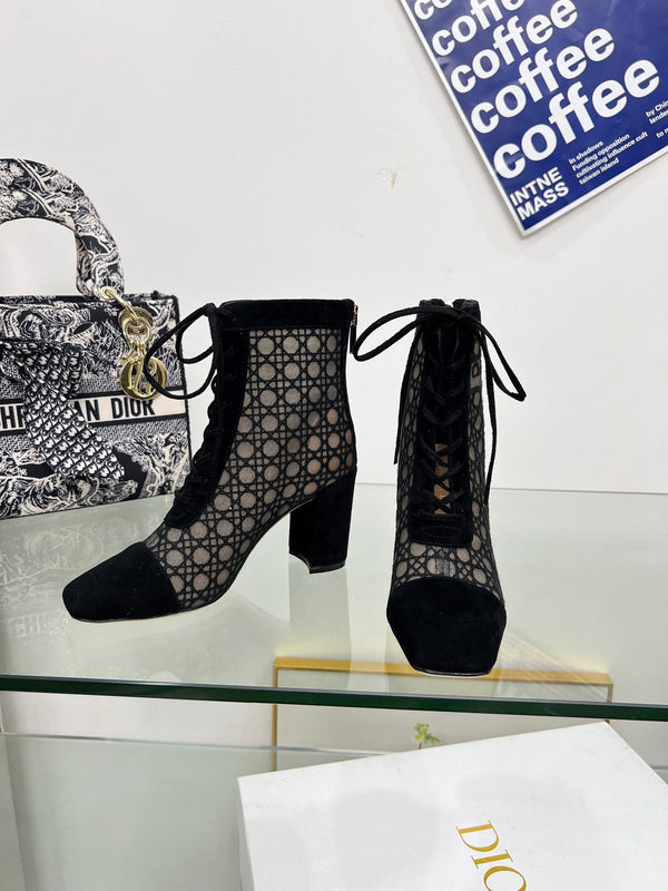 Stivaletto con tacco CD Naugtily-D in tessuto nero