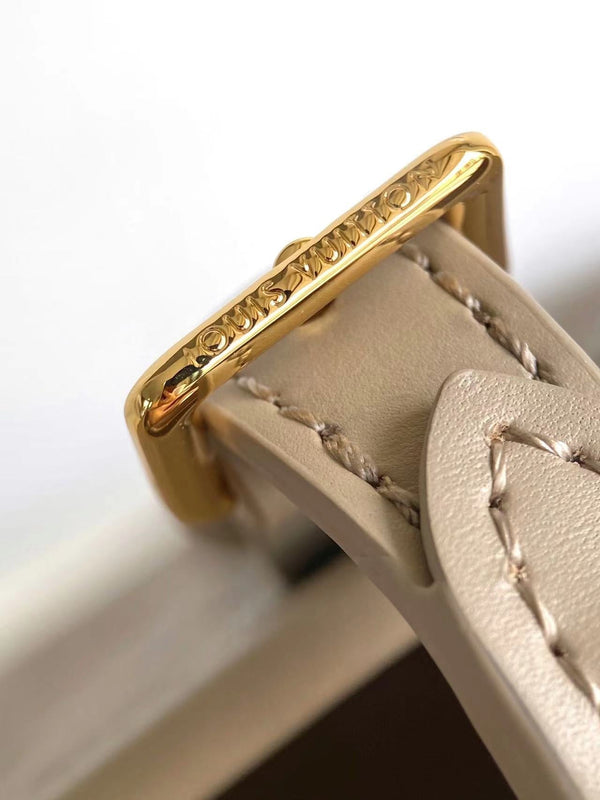 TOTE BABYLONE MM 39 IN PELLE EMPREINTE MONOGRAM TOURTERELLE