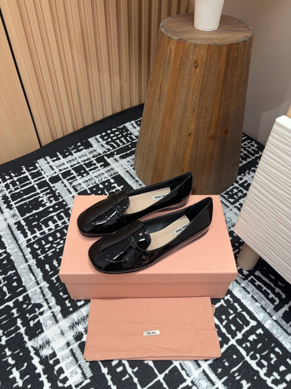 Miu Loafers Black Cowhide