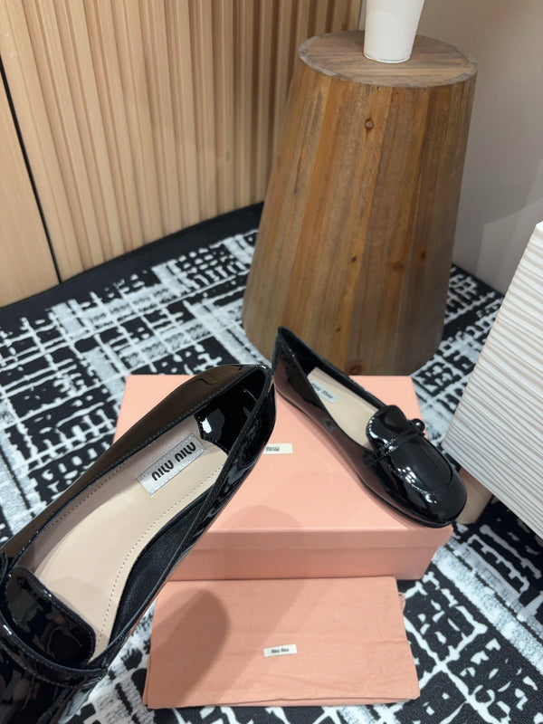 Miu Loafers Black Cowhide