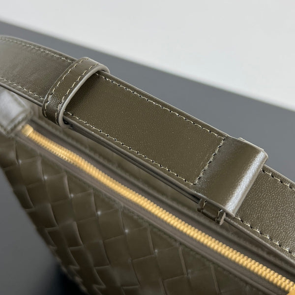 BORSA WALLACE 22 IN PELLE DI VITELLO KHAKI