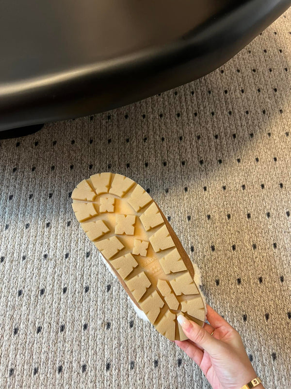 Pra Slippers Brown Suede & Shearling 478567