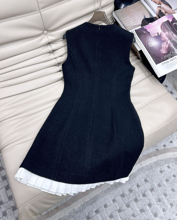 Miu Miu Vest Dress Black Wool