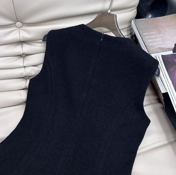 Miu Miu Vest Dress Black Wool