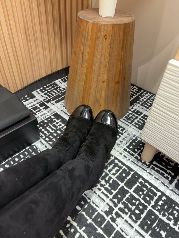CC High Boots 90mm Black Suede