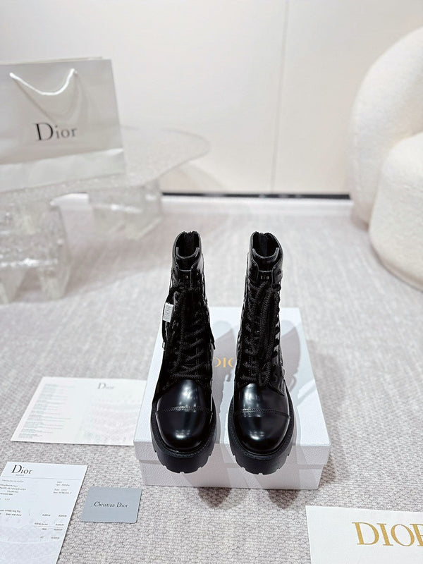 D-Unit Ankle Boot 40mm In Black Glossy Calfskin 988757