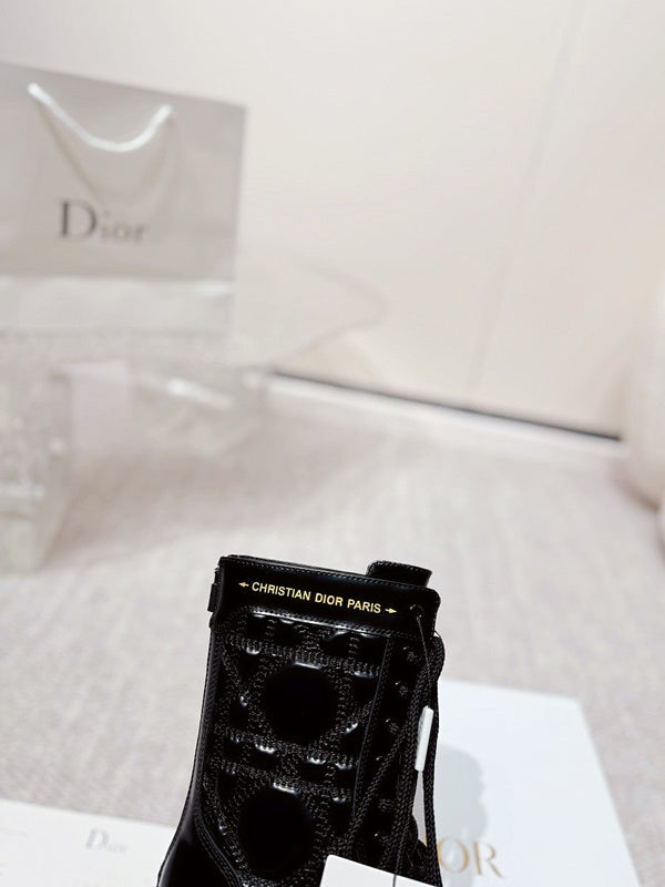 D-Unit Ankle Boot 40mm In Black Glossy Calfskin 988757