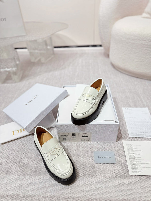 CD Boy Platform Loafer In White Cowhide 988790