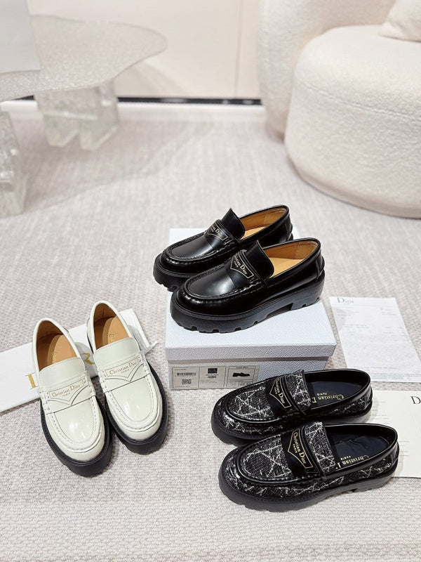 CD Boy Platform Loafer In White Cowhide 988790