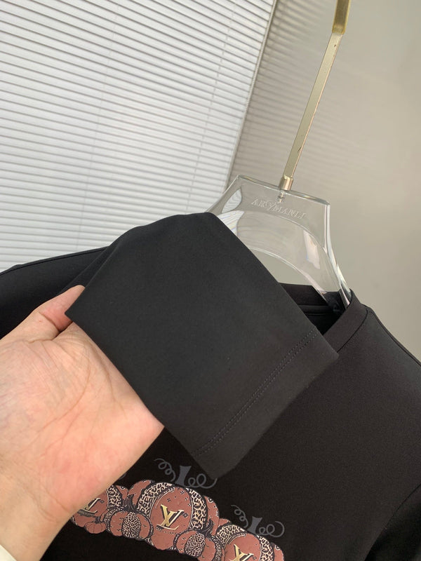 T-SHIRT MANICA LUNGA COTONE NERO 239578