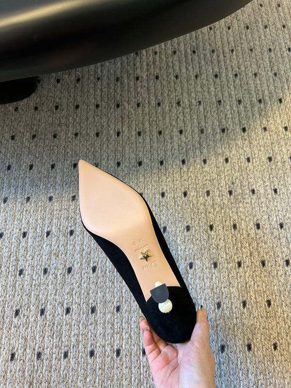 CD Tribales Pump 75mm In Black Suede 996955