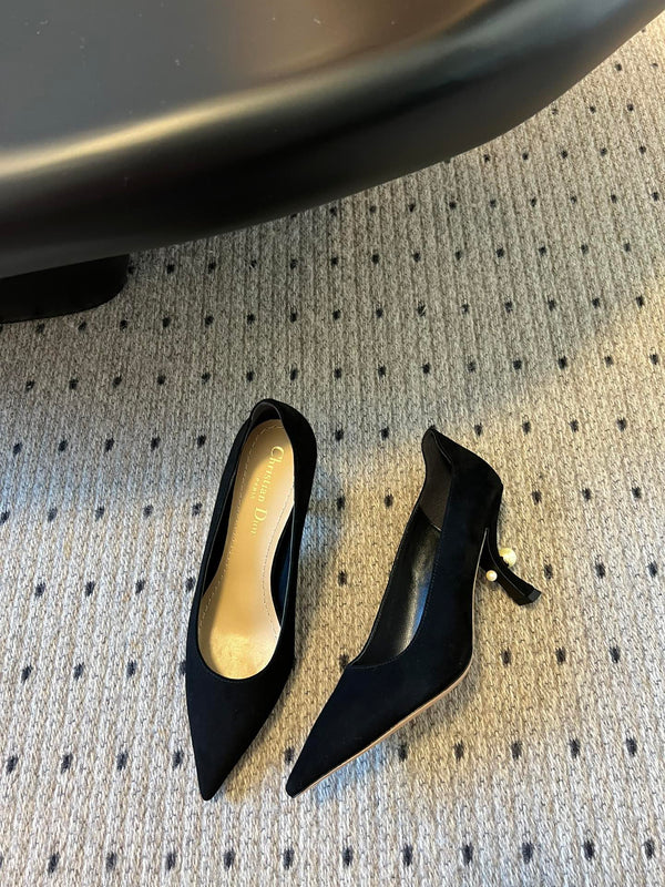 CD Tribales Pump 75mm In Black Suede 996955