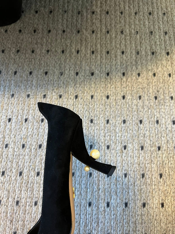 CD Tribales Pump 75mm In Black Suede 996955