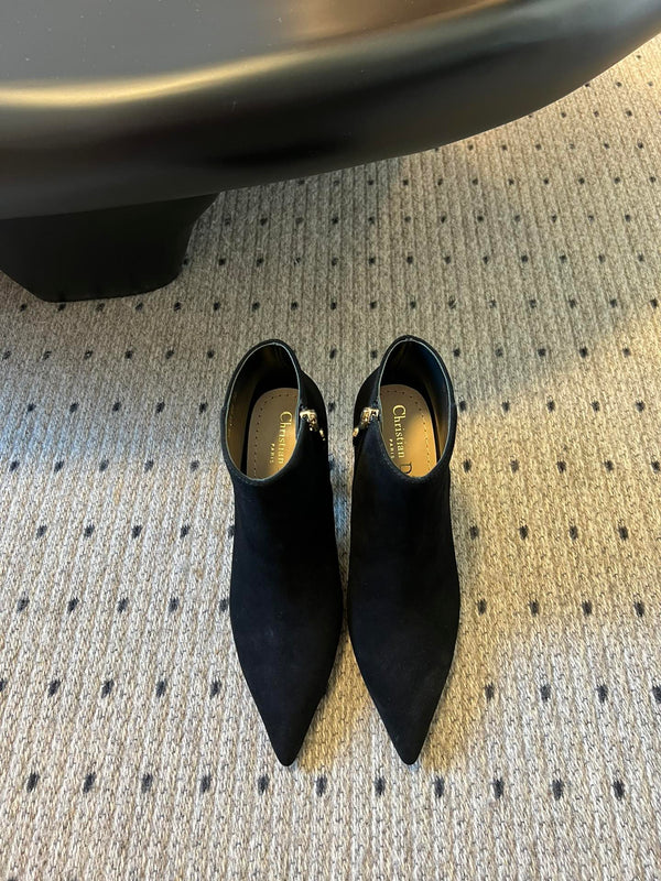 CD Tribales Heeled Ankle Boot 75mm In Black Suede 996953